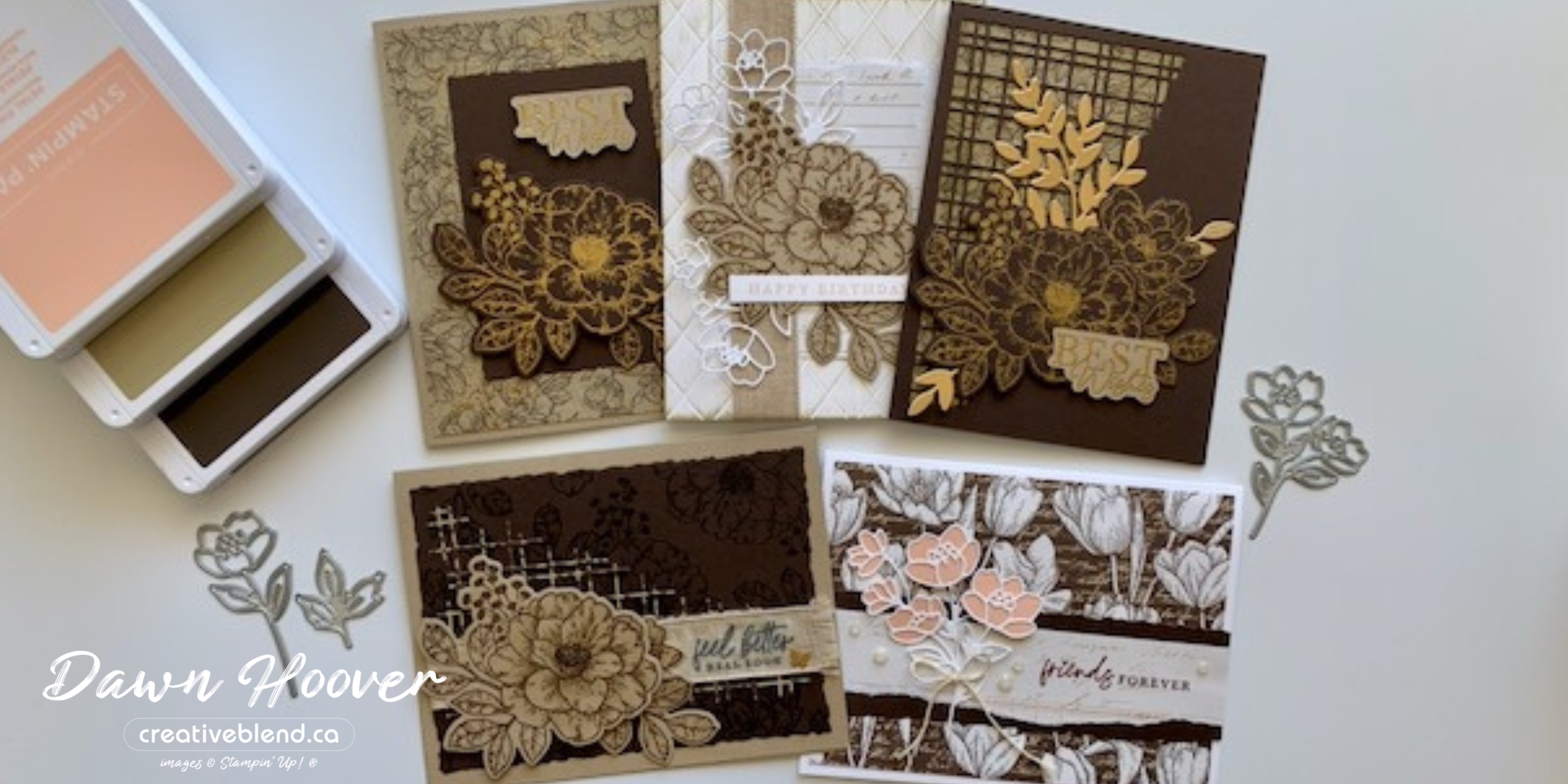 Cards made from the Abigail Rose suite by Stampin’ Up!